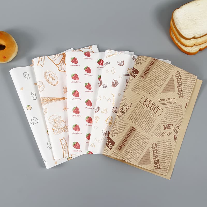 Disposable Food Packaging Paper Oil-resistant Frying Chicken Burger Chicken Roll Coating Paper Dish Plate Mat