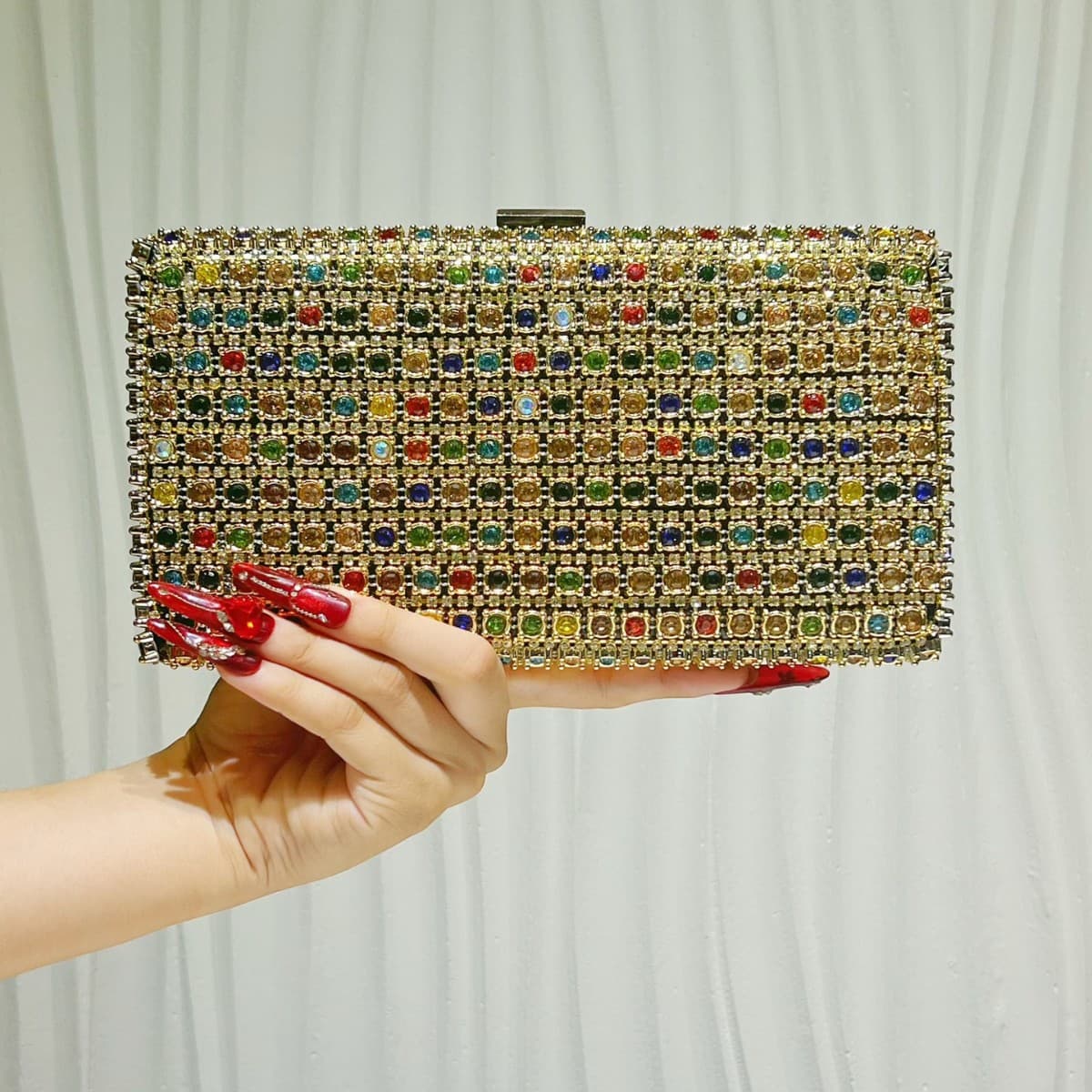New Light Luxury Women's Clutch Exquisite Fashion Evening Bag Luxury Rhinestone Chain Handheld Women's Bag Crossbody Women's Bag
