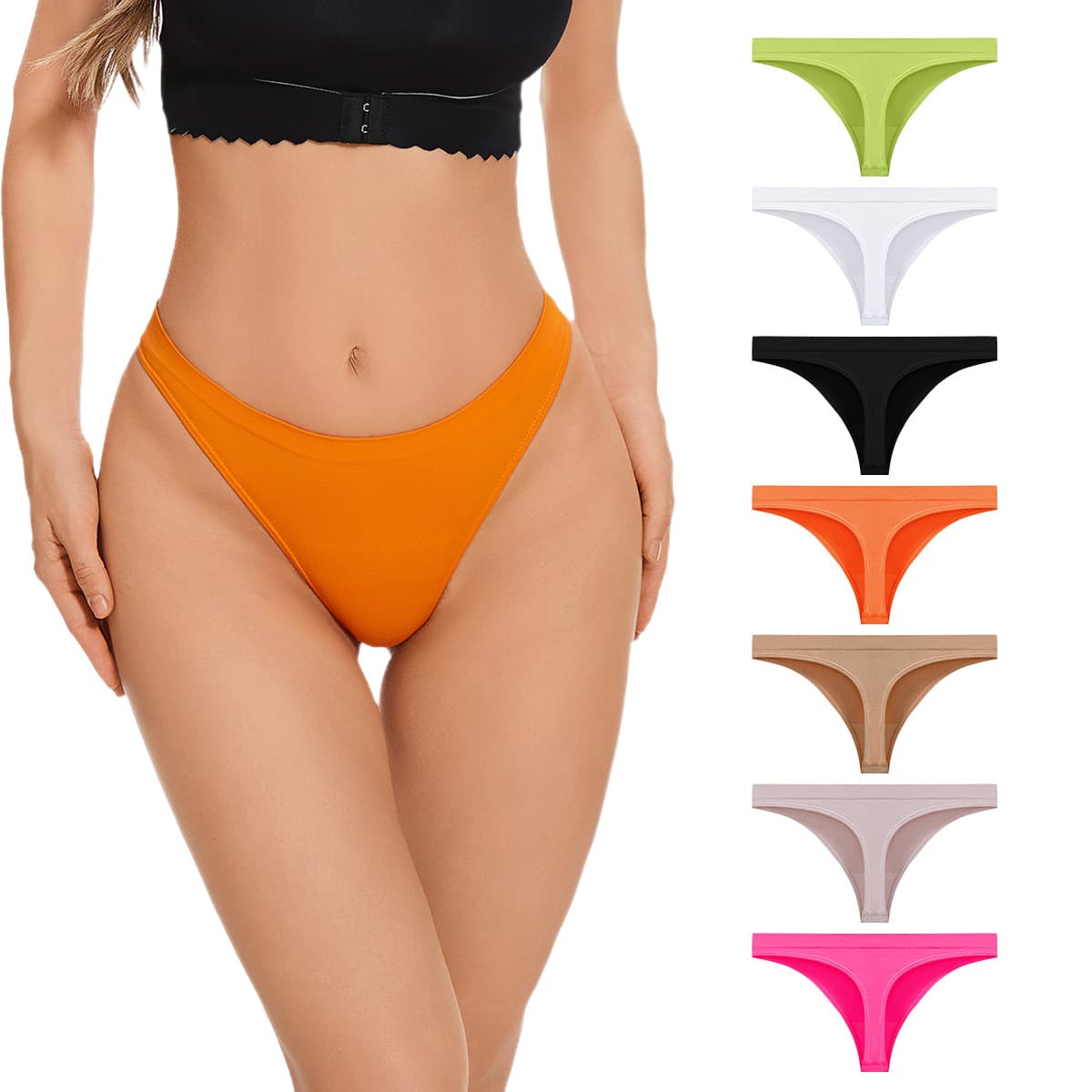 Cross-border Seamless Thong Sexy T-Back Low Waist Triangle Panties Women Sexy Breathable