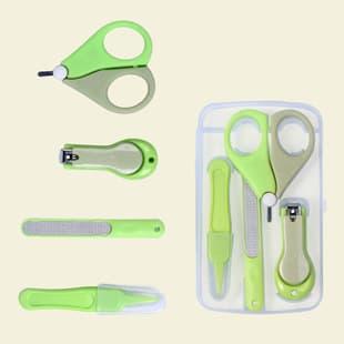 Newborn Nail Clipper Set, Anti-Pinch Scissors, Baby Nail Trimmer and File Combination, Child Safety Clippers