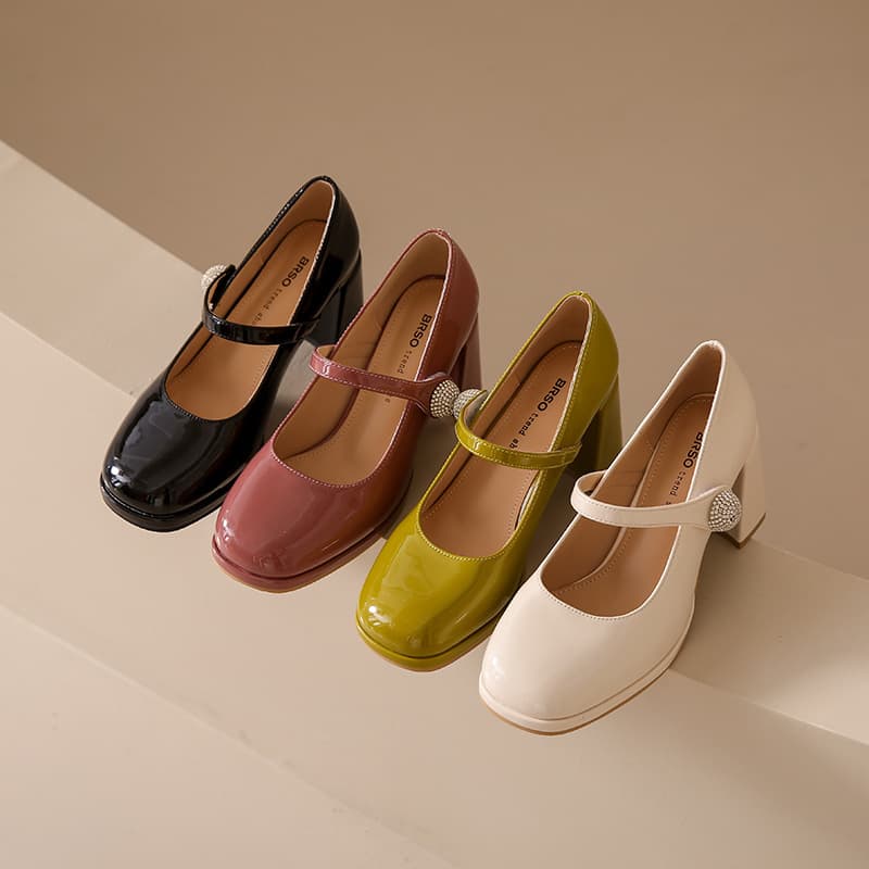 French Mary Jane Shoes Small Size High Heels Fairy Gentle Versatile Single Shoes Women's Leather Shoes Casual Women's Shoes Wholesale
