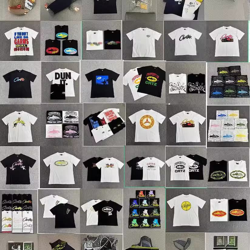 corteiz Alcatraz series T-shirt short-sleeved letter Logo printed round neck short-sleeved T-shirt