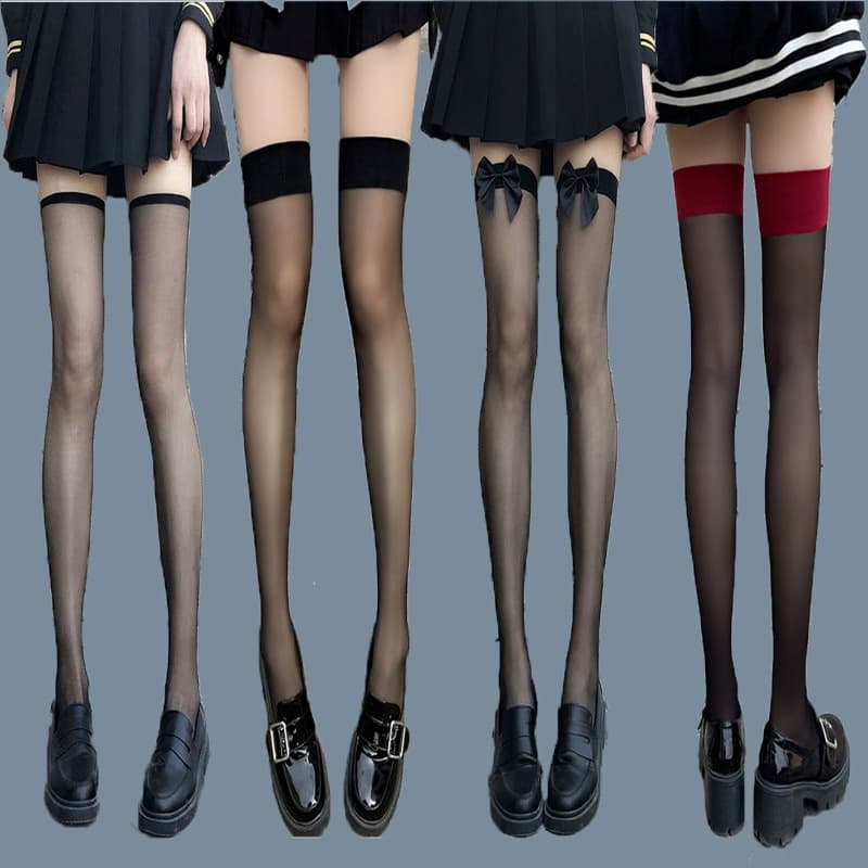Manufacturer Wholesale Over-the-Knee Socks Summer Thin Transparent Black Stockings Long Tube Thigh JK High Tube Trendy Sexy White Socks for Women