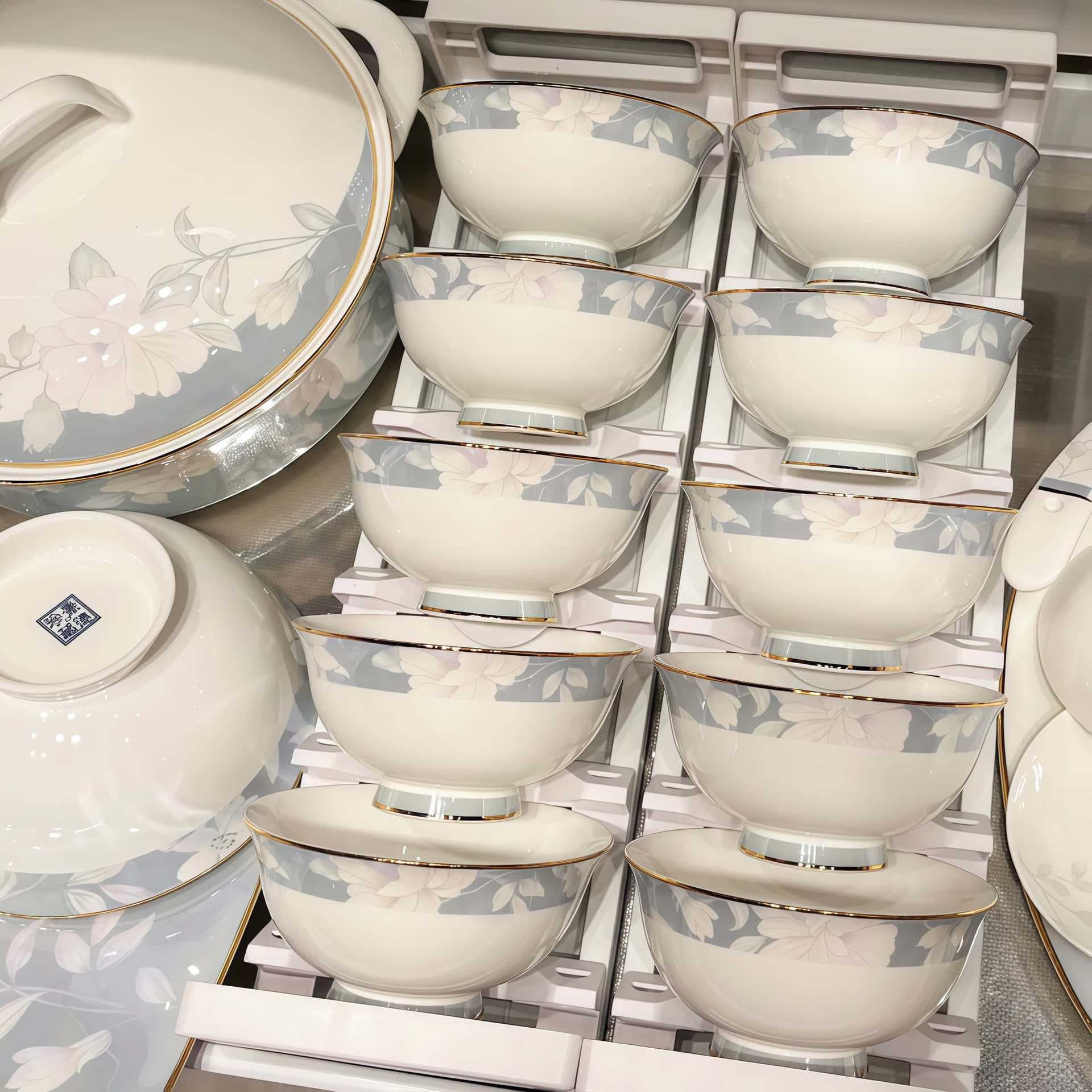 DIY Combination Jingdezhen Plates and Bowls Chinese Style Dinnerware Set Home Use Rice Bowls New Ceramic Tableware Set