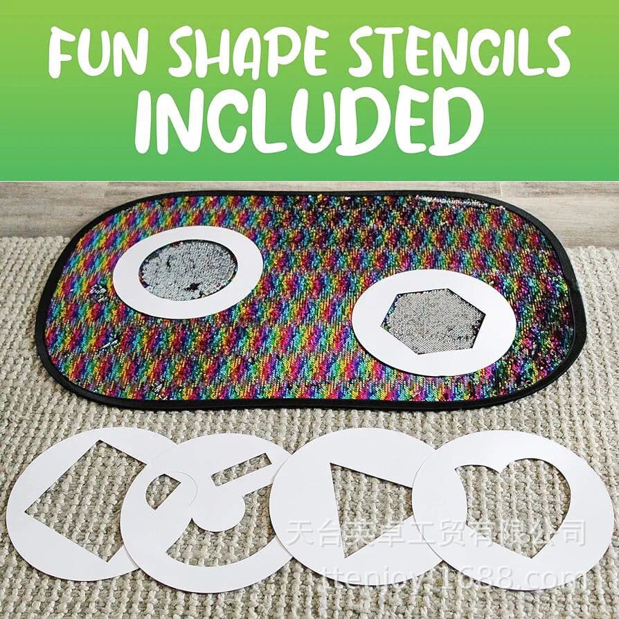 Changeable Glitter New DIY Design Guard, Glitter Design Shape Template, Decorative Plate
