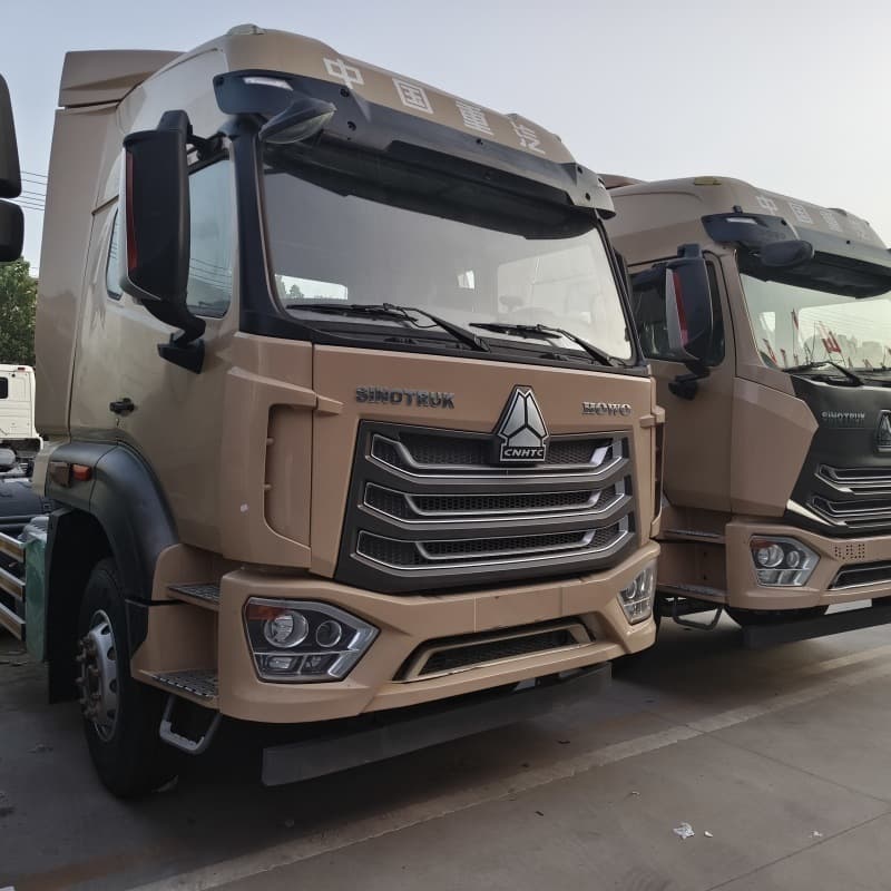 Used Sinotruk Howo Dual-Drive Tractor Head Used 10-Wheel Cargo Transport Truck Head 375 HP Truck Head