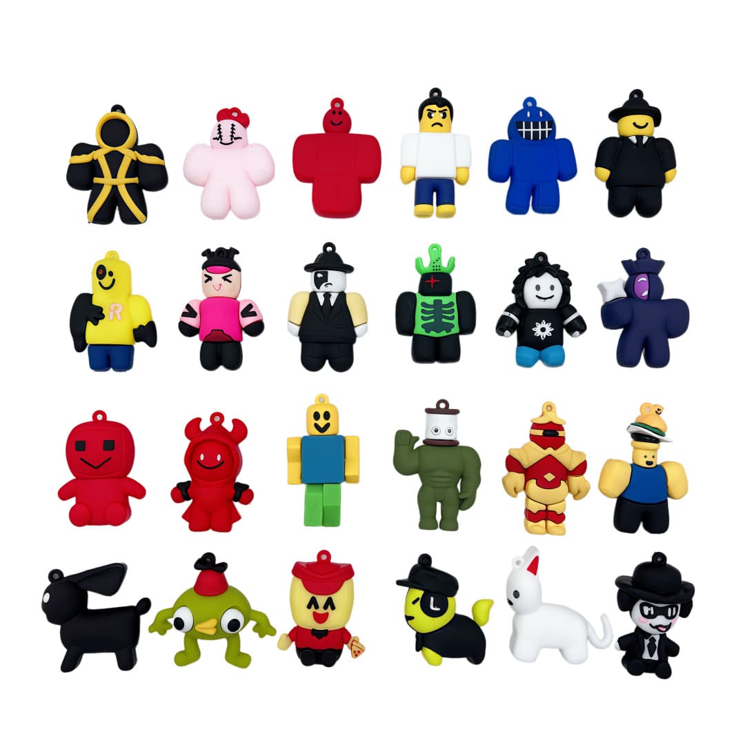 Cross-border hit, forgotten game peripherals, Roblox keychain, creative school bag pendant, blind box small gift