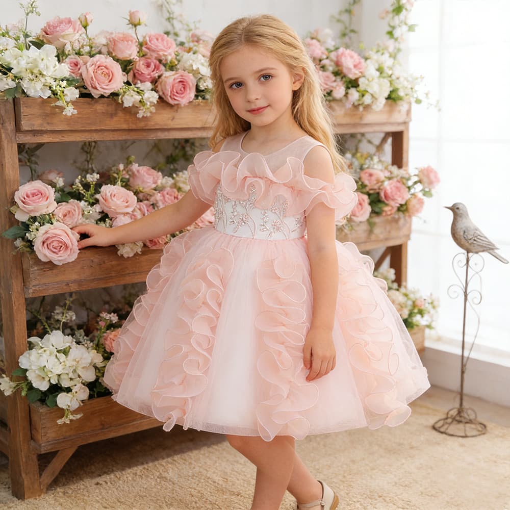 Cross-border wholesale mesh dress dress children's lace dress girl princess dress sleeveless tutu dress children's dress