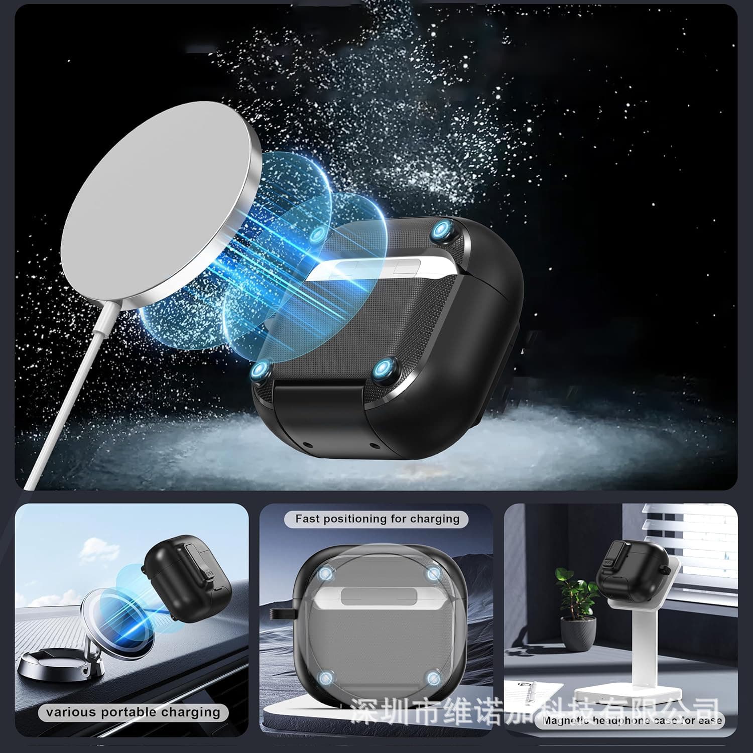 AirPods Pro 2 Protective Case Compatible with Apple 4th Generation Earphone Case Magnetic Stand Pro 2nd Generation Cover
