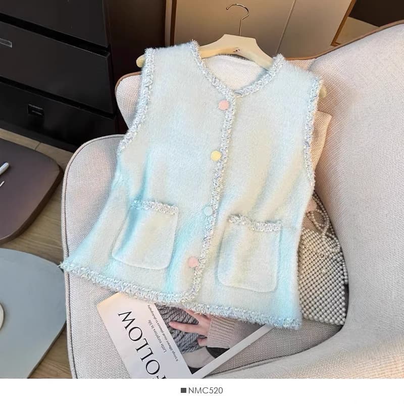 Knitted Vest Cardigan Sweater Vest New Spring Autumn Winter Style Little Chanel Vest New Sweater Women Vest