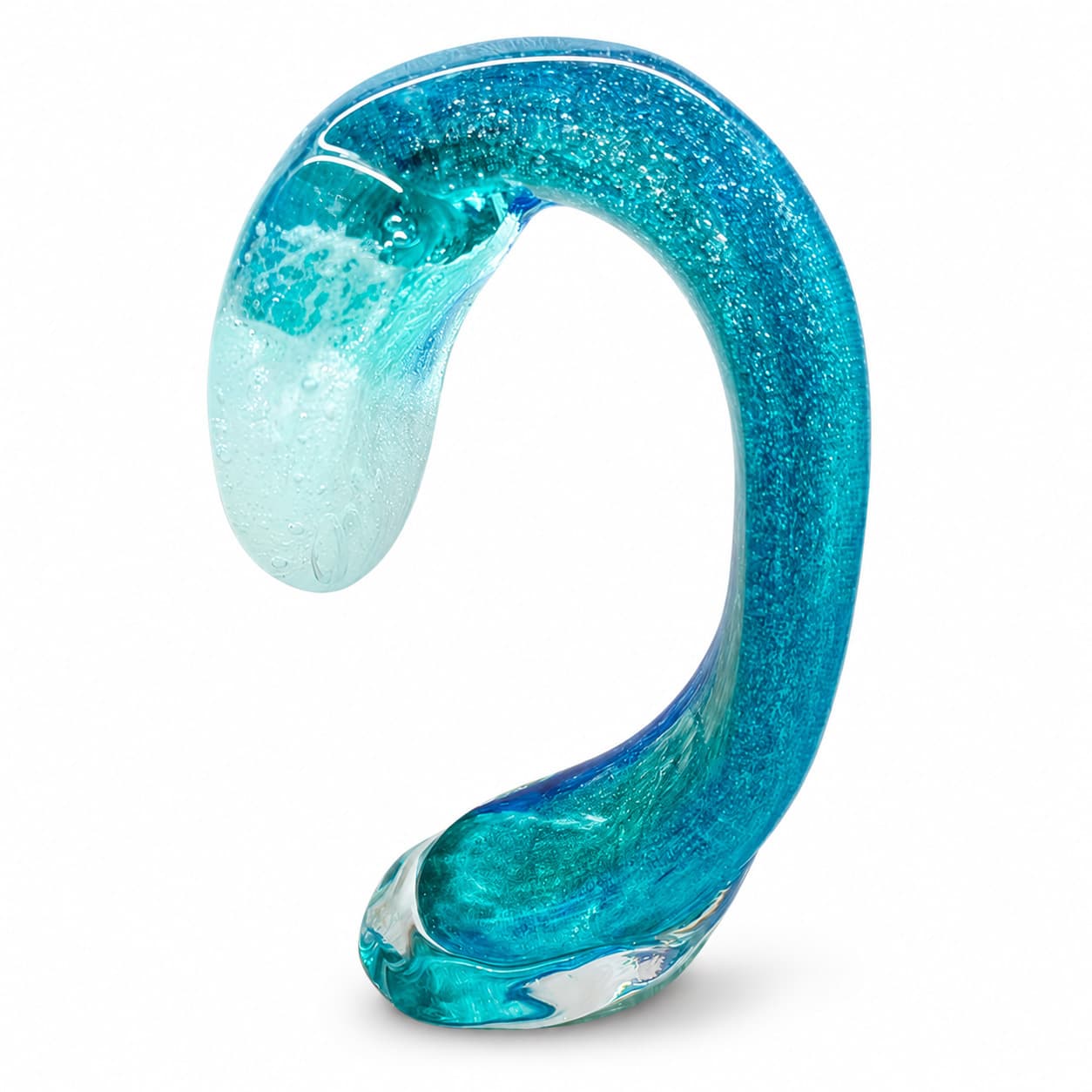 Zibo Glass Wave Ornament Handmade Ocean Style Living Room Entryway Table Decor Creative Craft