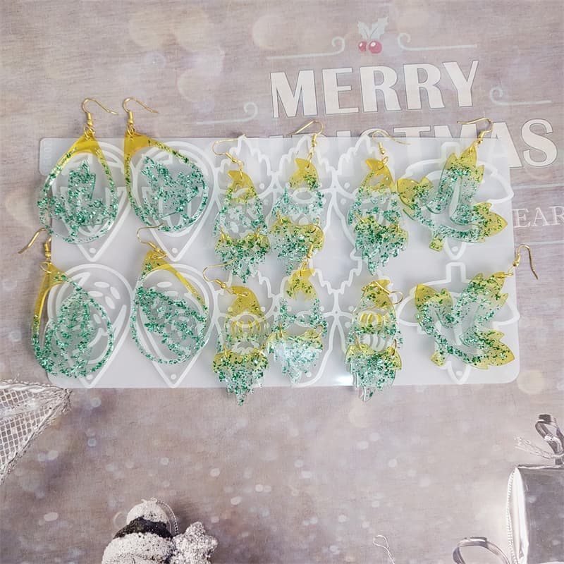 Z0056 Autumn Collection Earring Mold Crystal Resin Mold Silicone Mold DIY Decoration Silicone Mold