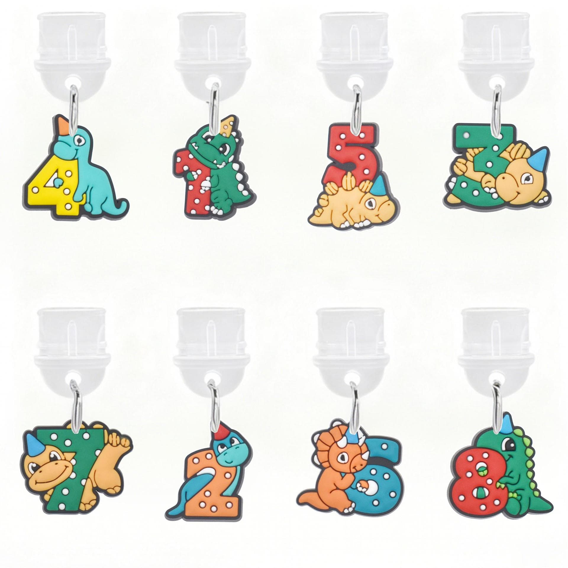 Cartoon Dinosaur Alphabet Series PVC Soft Silicone Phone Dust Plug, Personalized Creative Phone Dust Plug