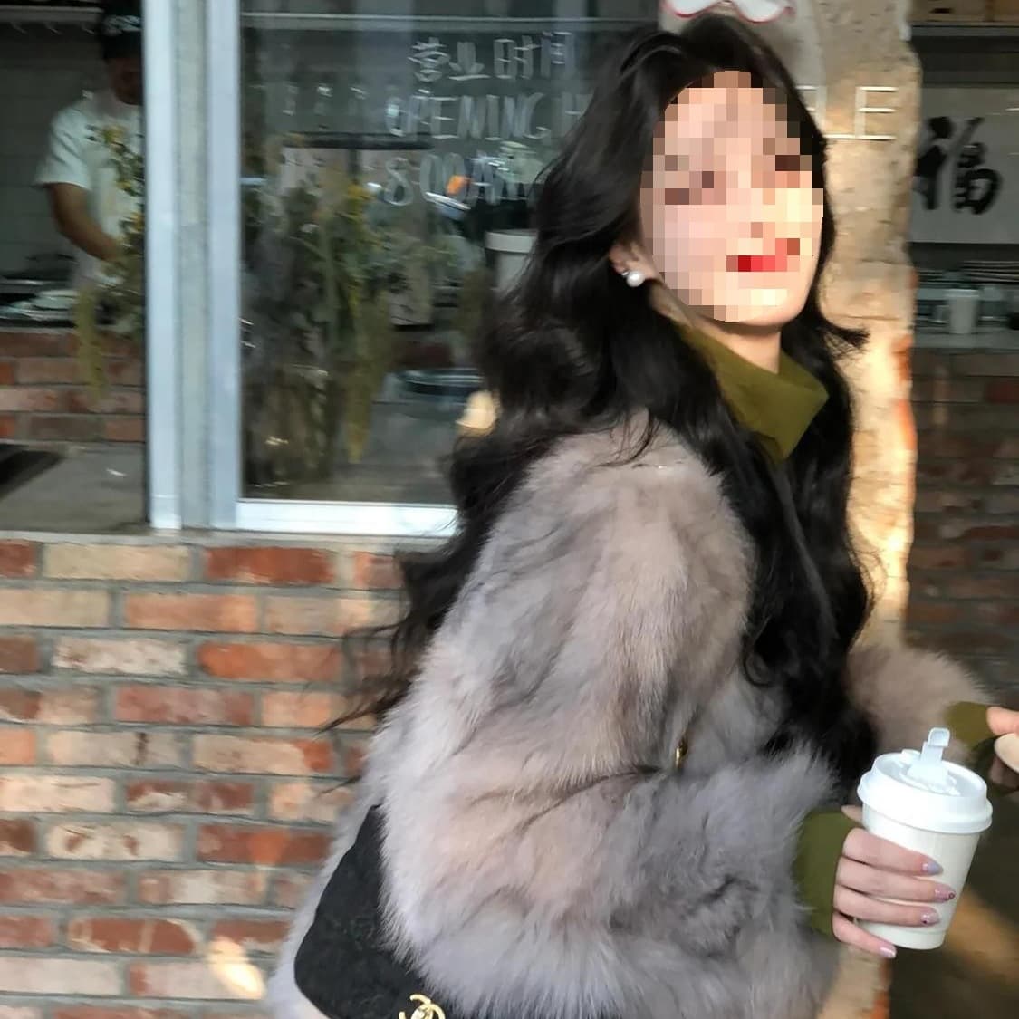 Gray Fur One-Piece Fur Short Coat Women Winter New Style Elegant Socialite Fur