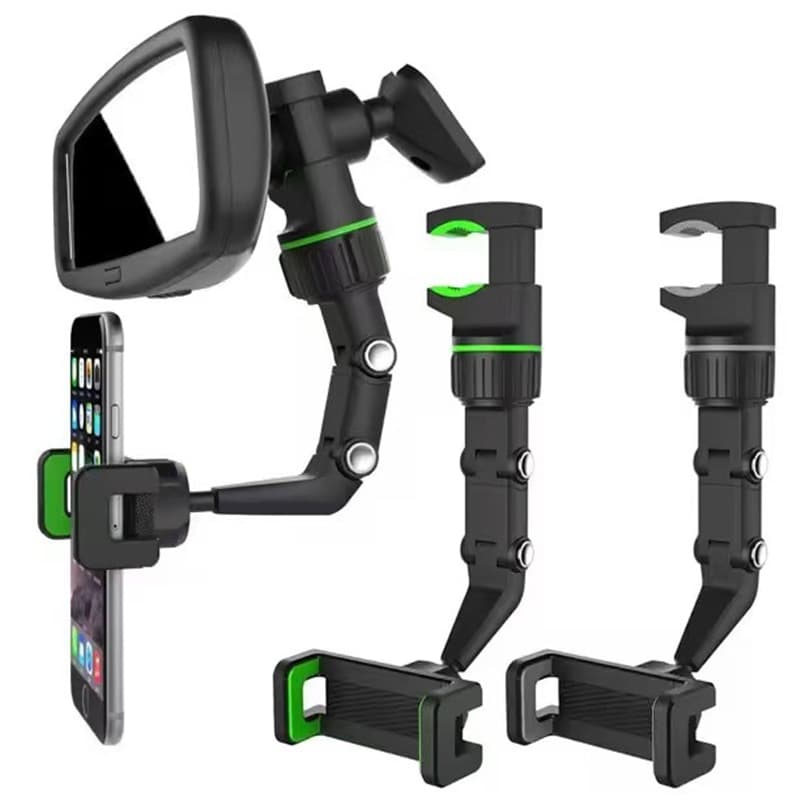 Universal Car Phone Mount Rearview Mirror Fixed Rotating Adjustable Car Mount for Cross-border Trade Outdoor Live Streaming