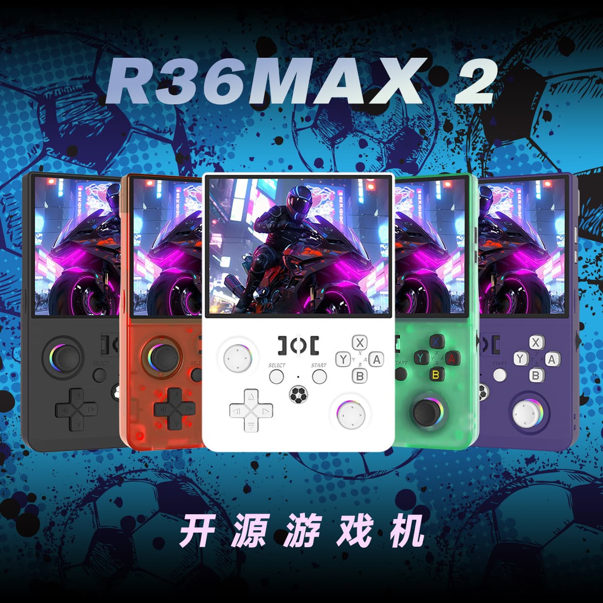 Cross-border Hot Selling R36MAX2 Open Source Handheld Game Console GBA Arcade Classic FC Arcade Portable PSP Wholesale Machine