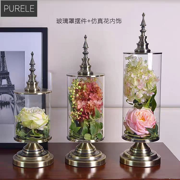 European Style Cigar Label Storage Decorative Vase Glass Creative Storage Jar Set Home Decor Ornament Storage Canister