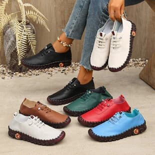 Cross-border Large Size Stitched Mom Shoes Casual Stitch-on Shoes Multi-color Options Suitable for All Seasons In Stock
