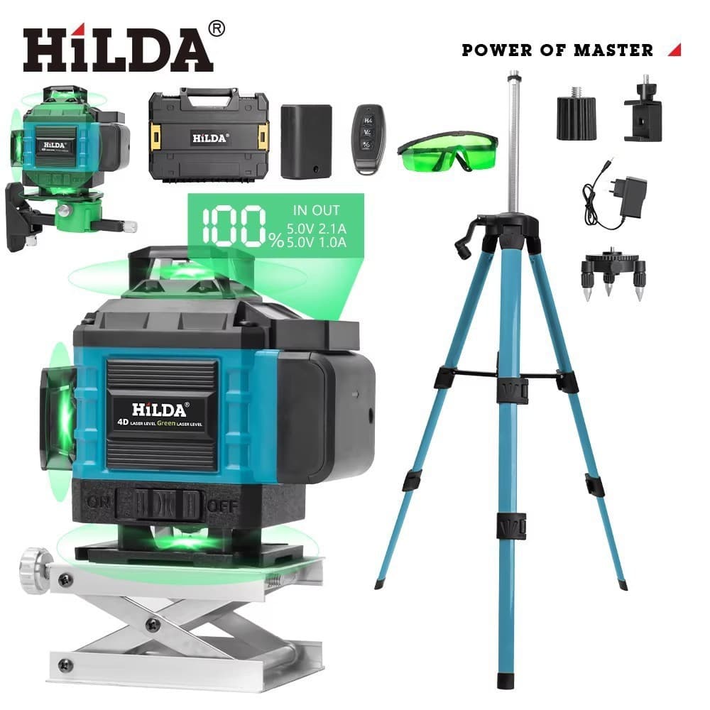 Best-selling Portable 16-Line Green Laser Level, Auto-Leveling Laser Layout Tool for Engineering and Decoration