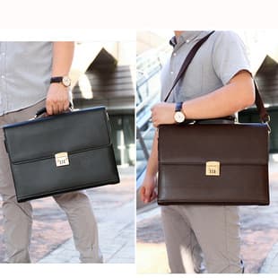 New Cross-border Minimalist Men's Business Laptop Briefcase with Combination Lock, Large Capacity Executive Work Bag