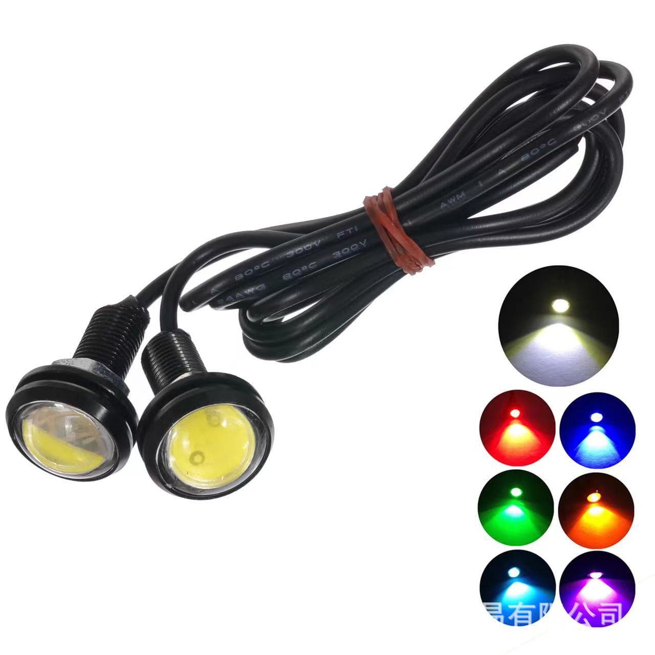 Car Motorcycle Self-Balancing Scooter Ultra-Thin Dual-Layer LED 23MM Eagle Eye Light 9W Cat Eye Light LED Revenge Light