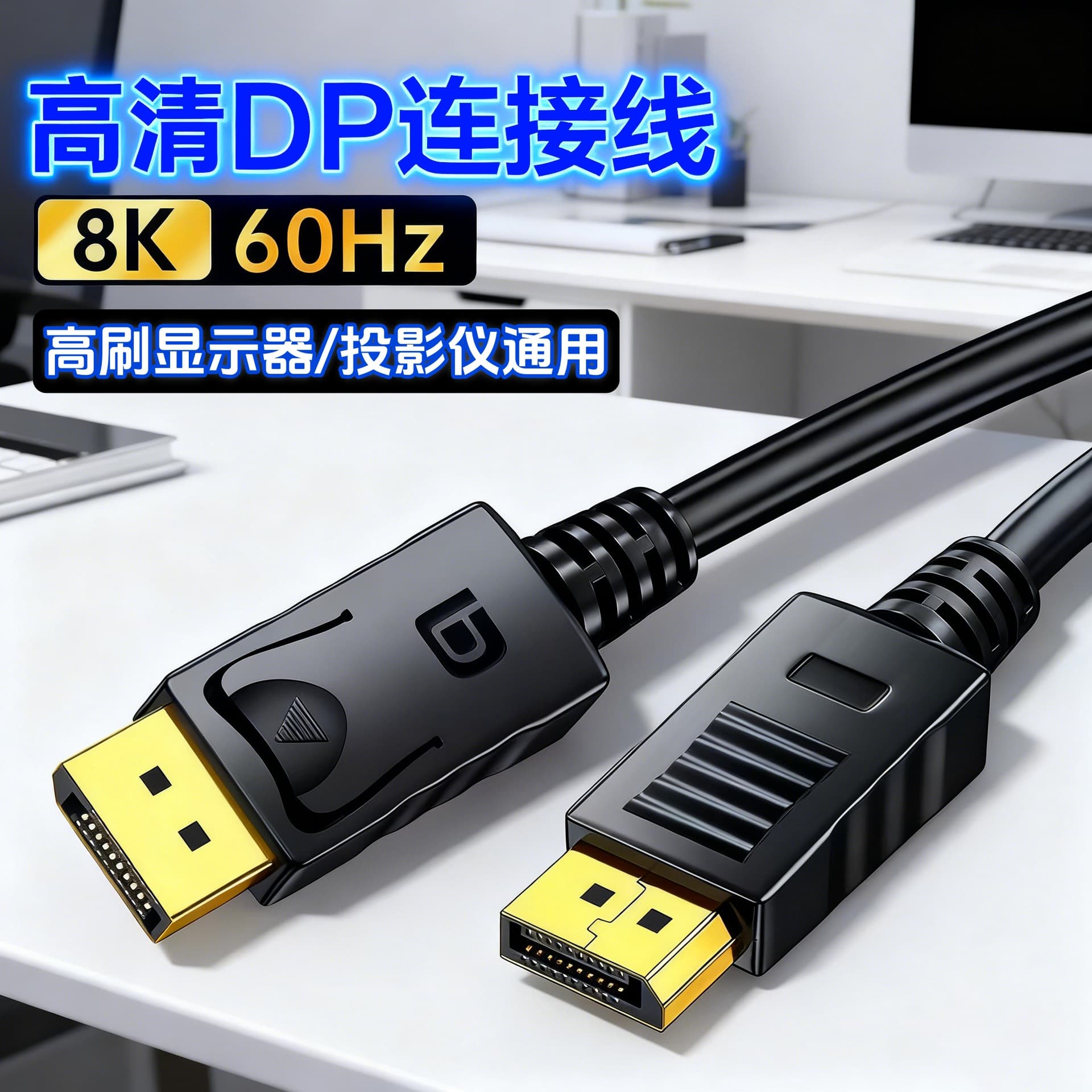 Factory spot dp8K data cable computer monitor projector graphics card e-sports 3D video connection cable copper core