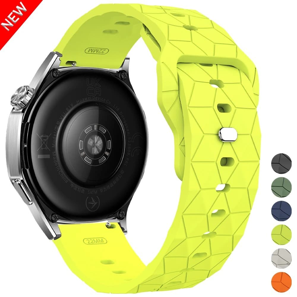 22mm football pattern snap strap suitable for Garmin Venu4 Huawei GT6 Garmin Vivoactive4 wristband