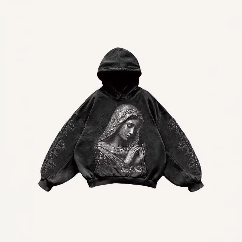 Best-Selling Retro Skull Pattern 3D Print Hoodie for Men Casual Pullover Hooded Sweatshirt