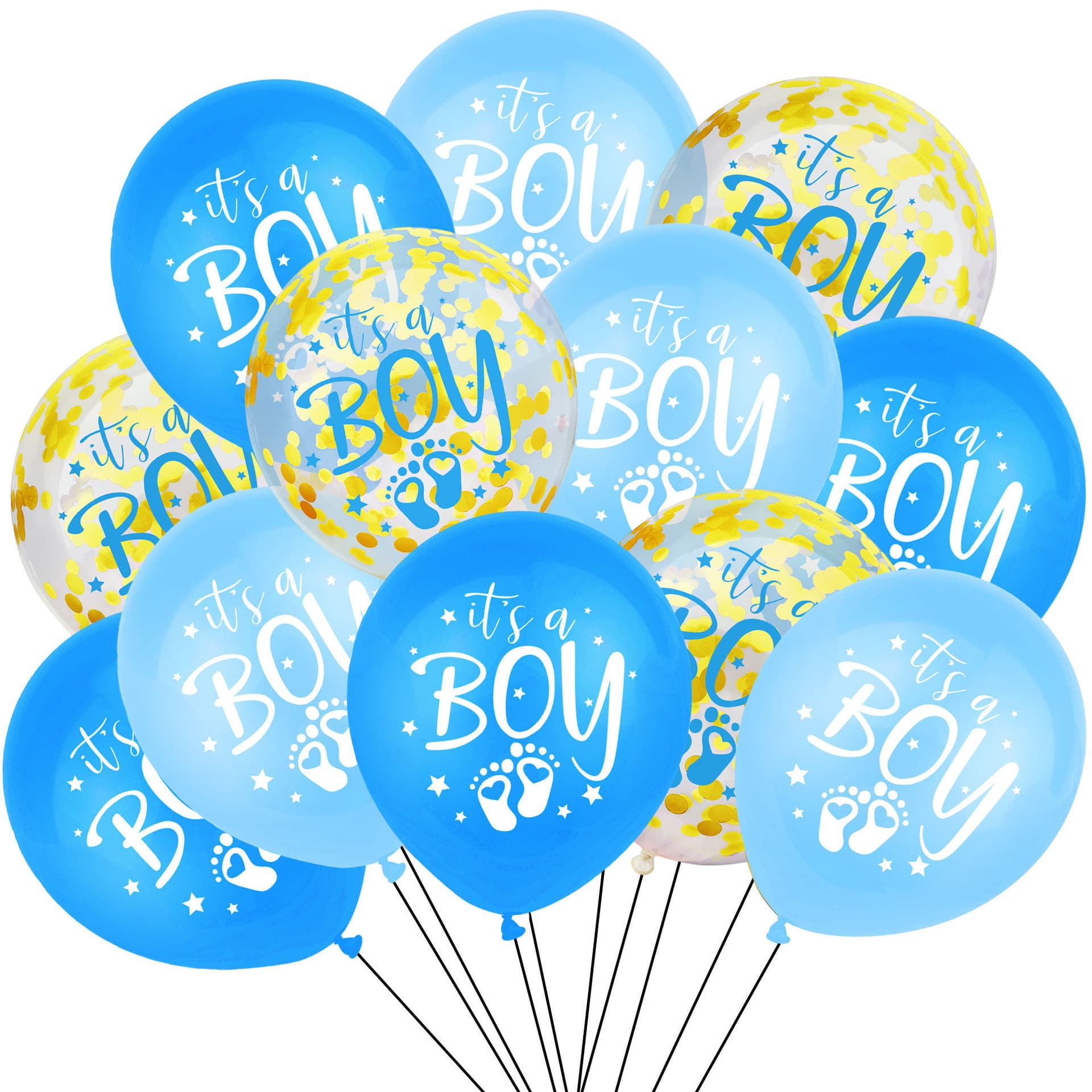 Baby shower gender reveal party decorations, it's a girl/boy sequin balloons