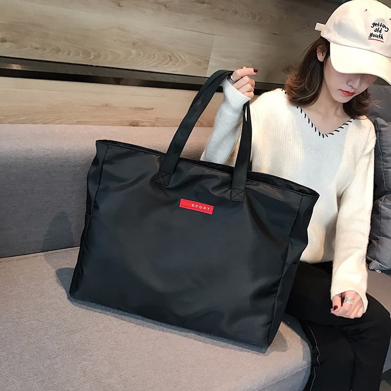 Short-Trip Foldable Travel Bag for Women Simple Luggage Bag Large-Capacity Travel Duffle Lightweight Waterproof Shoulder Gym Bag