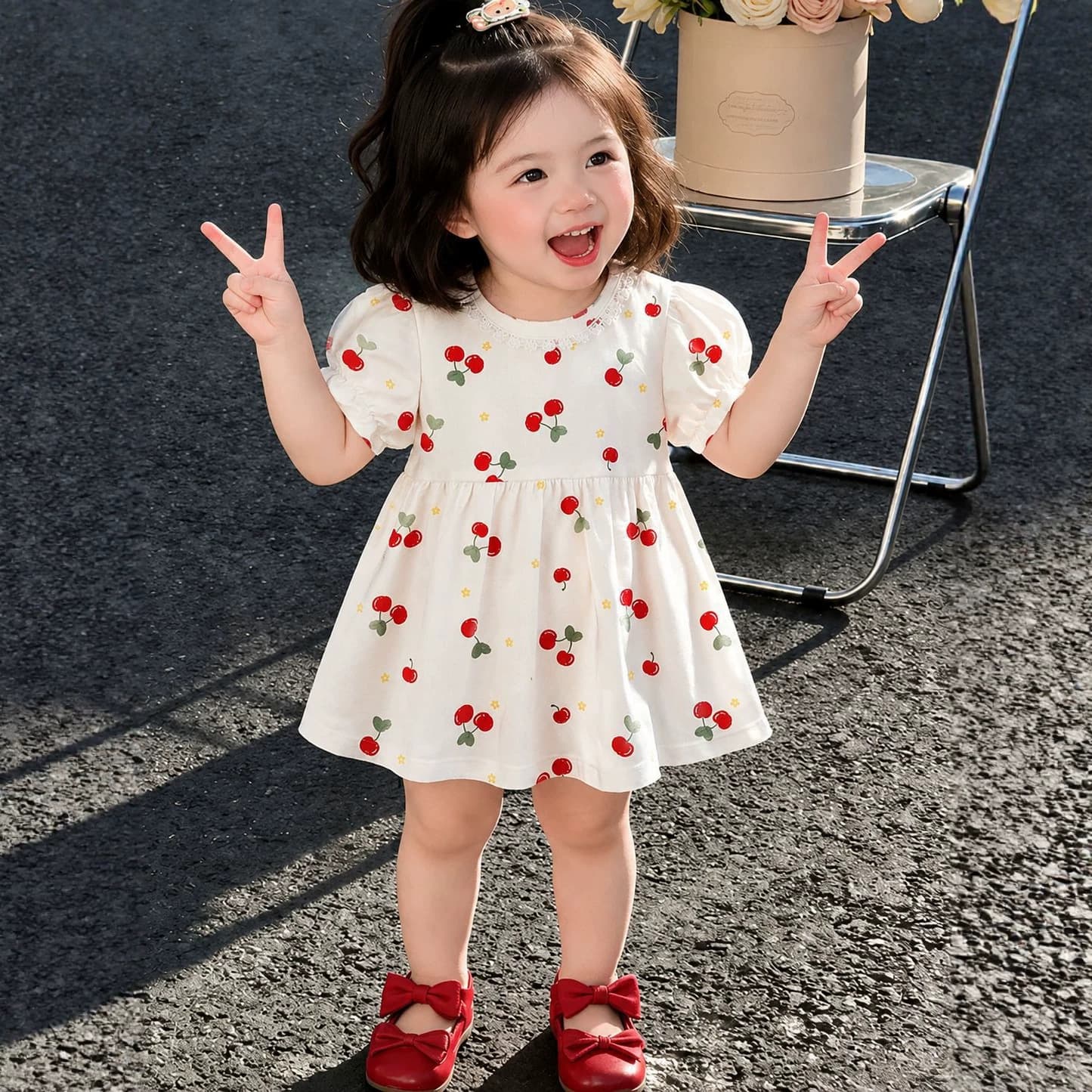 Girls' skirts, summer dresses, children's dresses, stylish girls' princess dresses, summer thin baby floral skirts, pure cotton for women