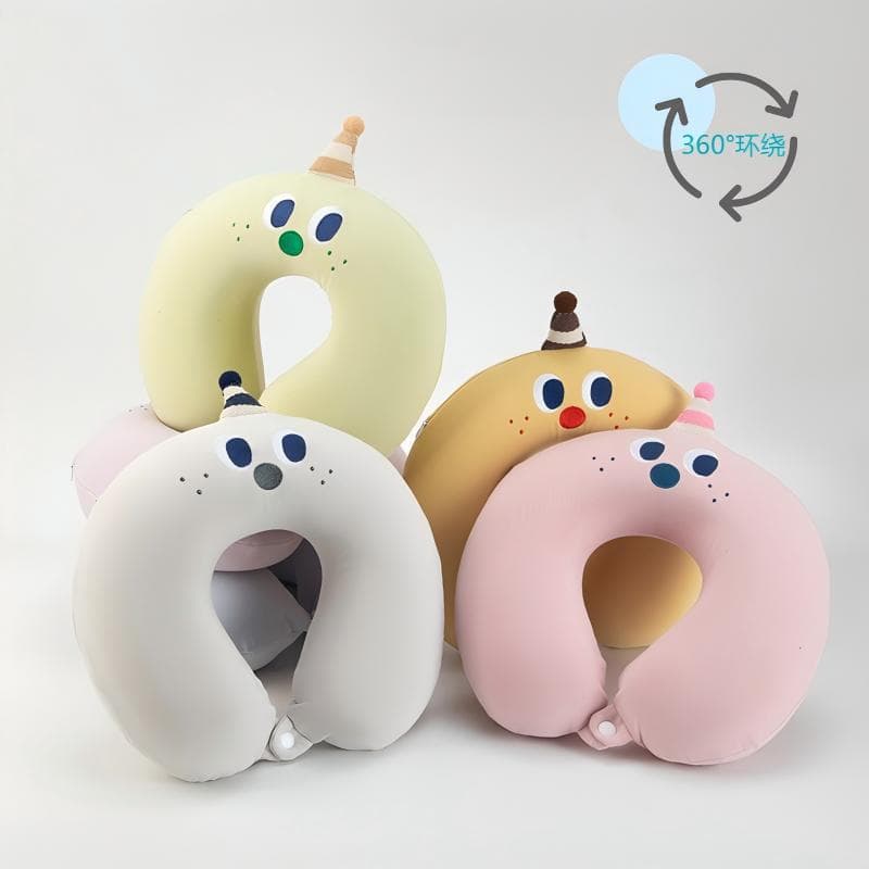Cute Cartoon U-shaped Neck Pillow Memory Foam Travel Pillow Skin-friendly New Cartoon Pillow