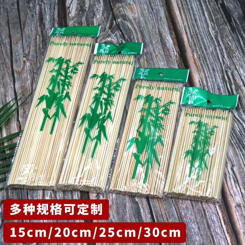 Disposable bamboo skewers for BBQ, fruit skewers, malaxiangguo, spicy hot pot, and oden round skewers