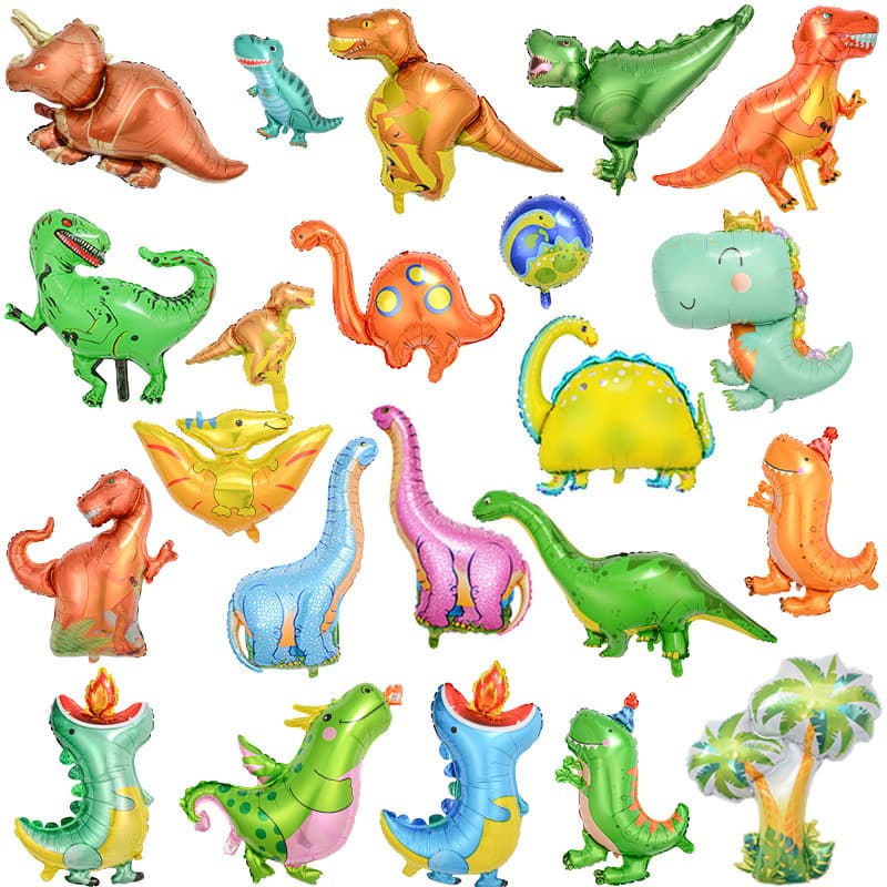 New Dinosaur Balloon Party Decoration Birthday Setup Foil Balloon Fire-Breathing Dragon T-Rex Triceratops Amazon