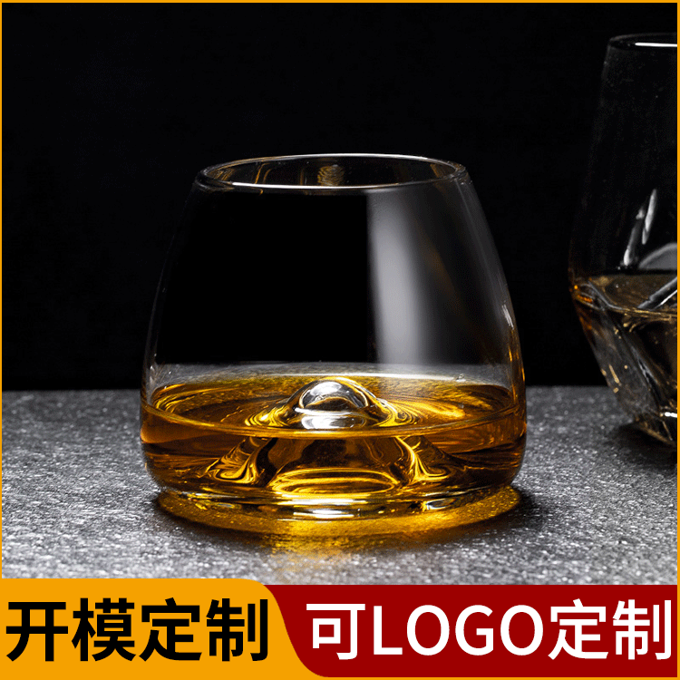 Crystal Whiskey Glass for Bar And Home Use round And Diamond Shape Whisky Glasses Sold in Sets with Customizable Logo Options