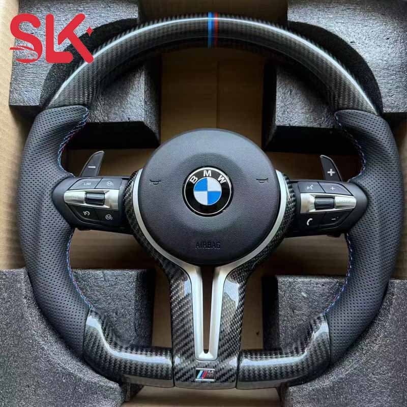 BMW F chassis model upgrades M style assembly carbon fiber steering wheel suitable for 12345678 series X12345, etc.