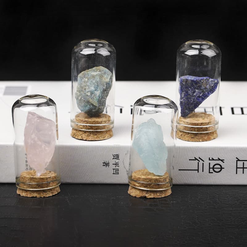 Natural Crystal Stone Gift Box Set, Mineral Specimen Collection Display, Colored Gemstones, Educational Science Kit for Children