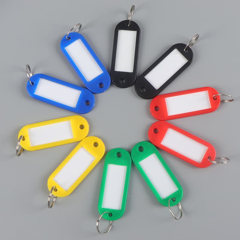 PE Soft Plastic Key Tag Number Classification Label Tag Luggage Tag Key Community Storage Management Tag Keychain