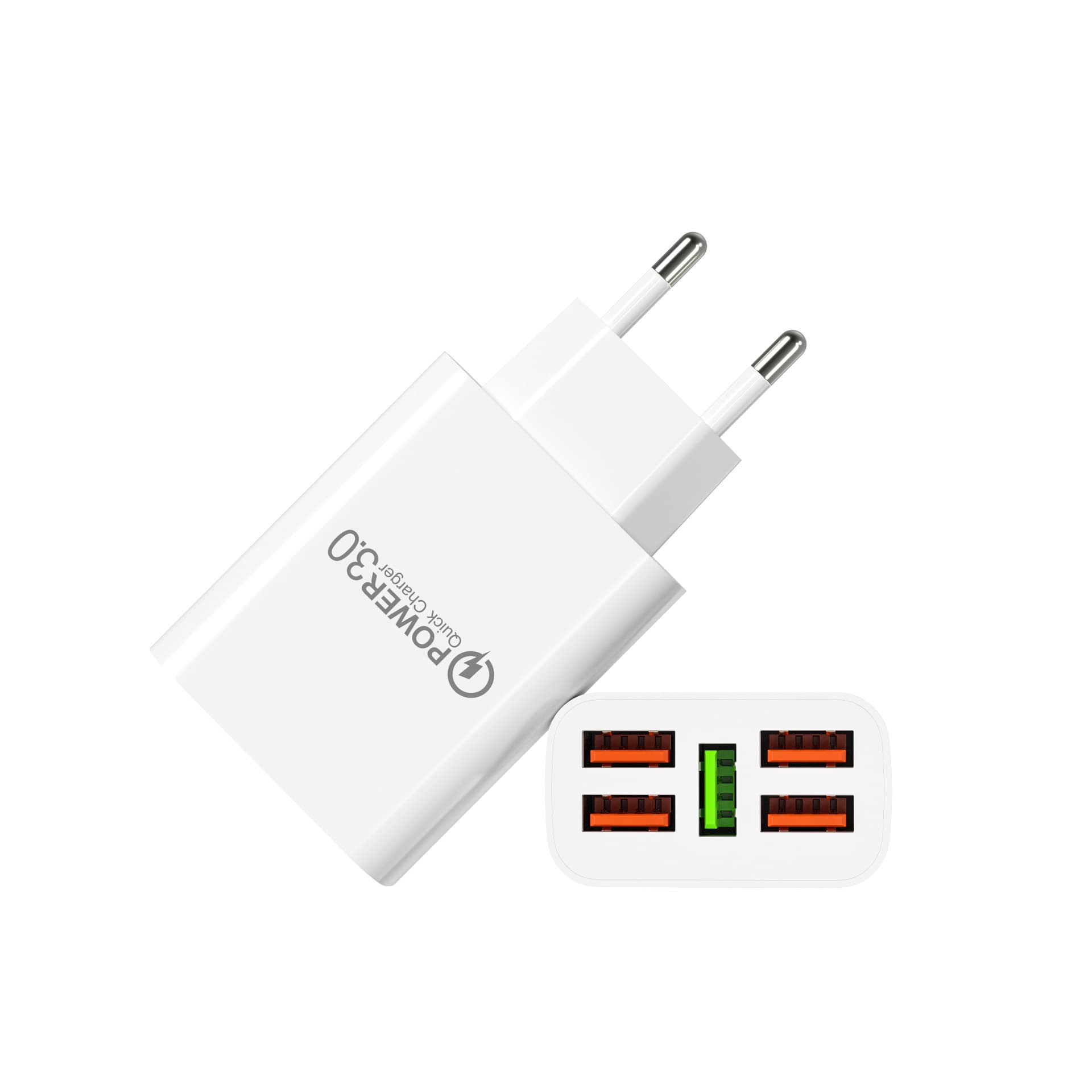 5 USB Phone Fast Charger 5V 5.1A for Android Type-C Travel Multi-Port Quick Charge