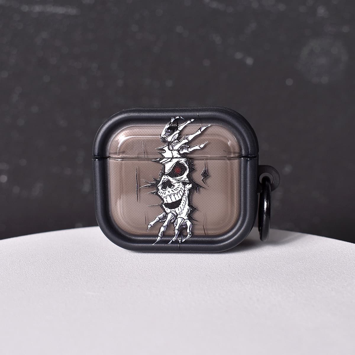 Stylish Black Skull Case for AirPods 4th Generation Apple Earphone Protective Cover AirPods Pro 2nd Generation New Trendy