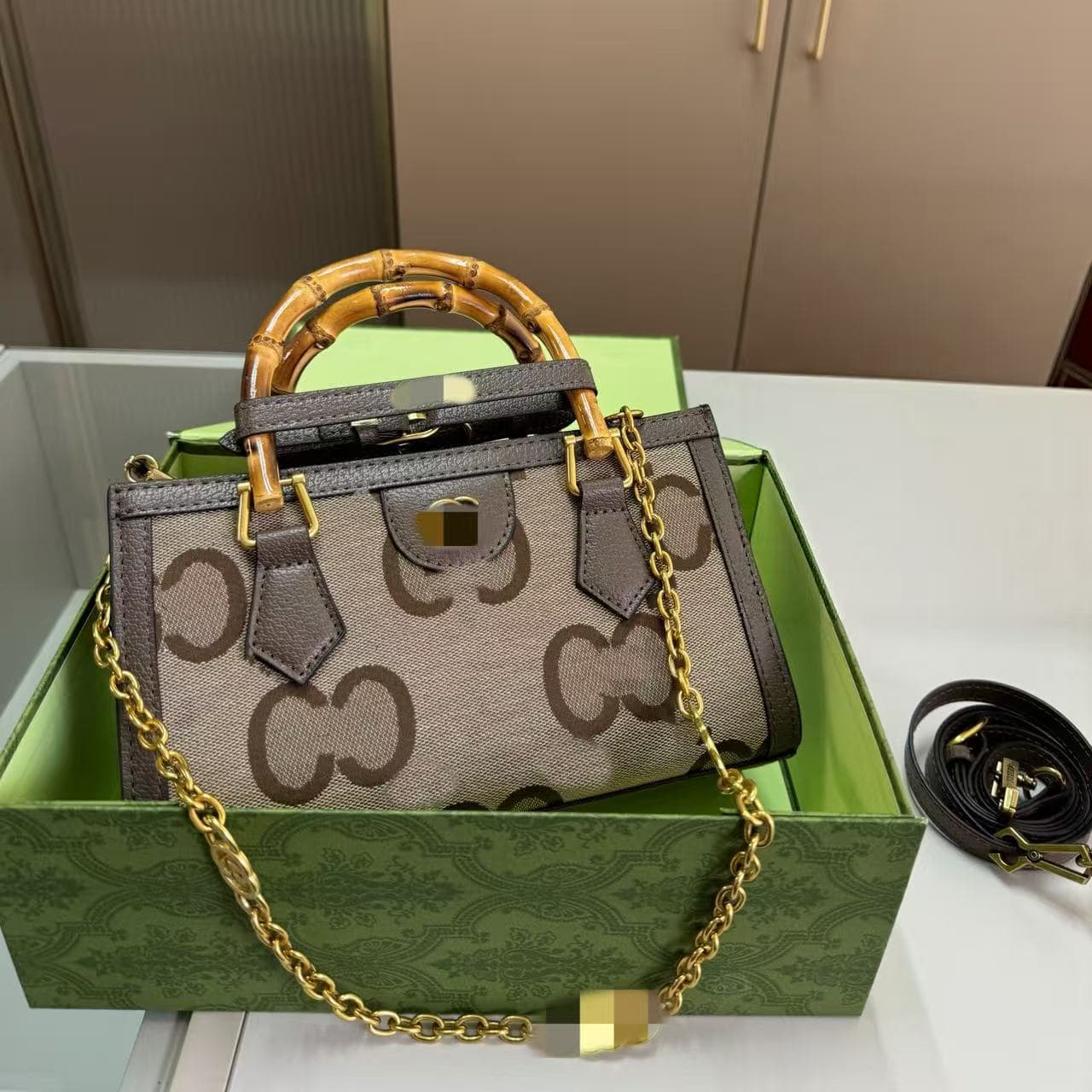 G Brand Bag Women 2026 New Light Luxury Vintage High-End Single Shoulder Crossbody Handheld Bamboo Knot Tote Bag Versatile