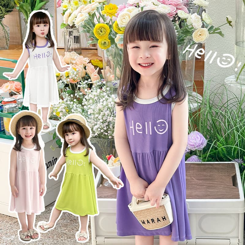 New Summer Girls Dress Children Baby Korean Style Vest Dress Casual Children's Clothing Factory Wholesale