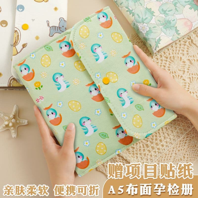 Pregnancy Check-up Storage Binder, Soft Rollable A4/A5 for Pregnant Women, Pregnancy Report and Document Loose-Leaf Storage