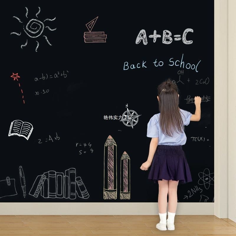 Self-adhesive Small Blackboard Sticker Whiteboard Sticker Children's Home Green Board Doodle Removable Wall Drawing Erasable Creative Wall Sticker