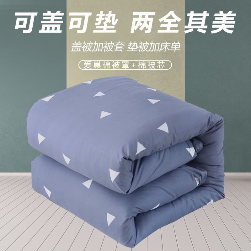 【Cotton Wadding with Mattress Cover】Cotton Batting, Mattress Quilt, Cotton Quilt Duvet Insert, Spring/Autumn/Winter Thickened Quilt