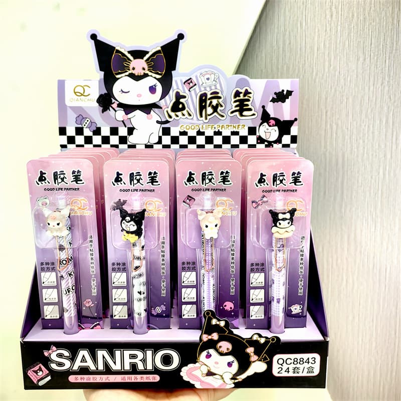 New Kuromi dot glue pen, DIY quick-drying glue pen, large capacity, art-specific hand-held journal glue pen, wholesale.