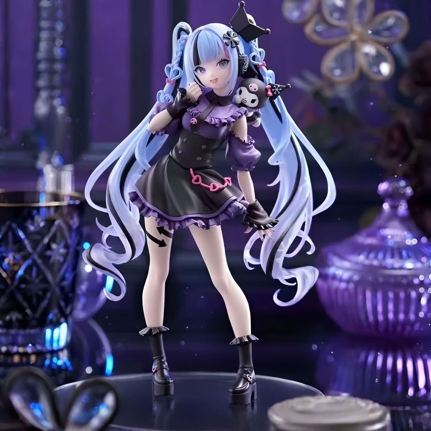 Kuromi Hatsune Miku Figure Trendy Anime Peripheral GK Beautiful Girl Model Two-Dimensional Statue Ornament Gift