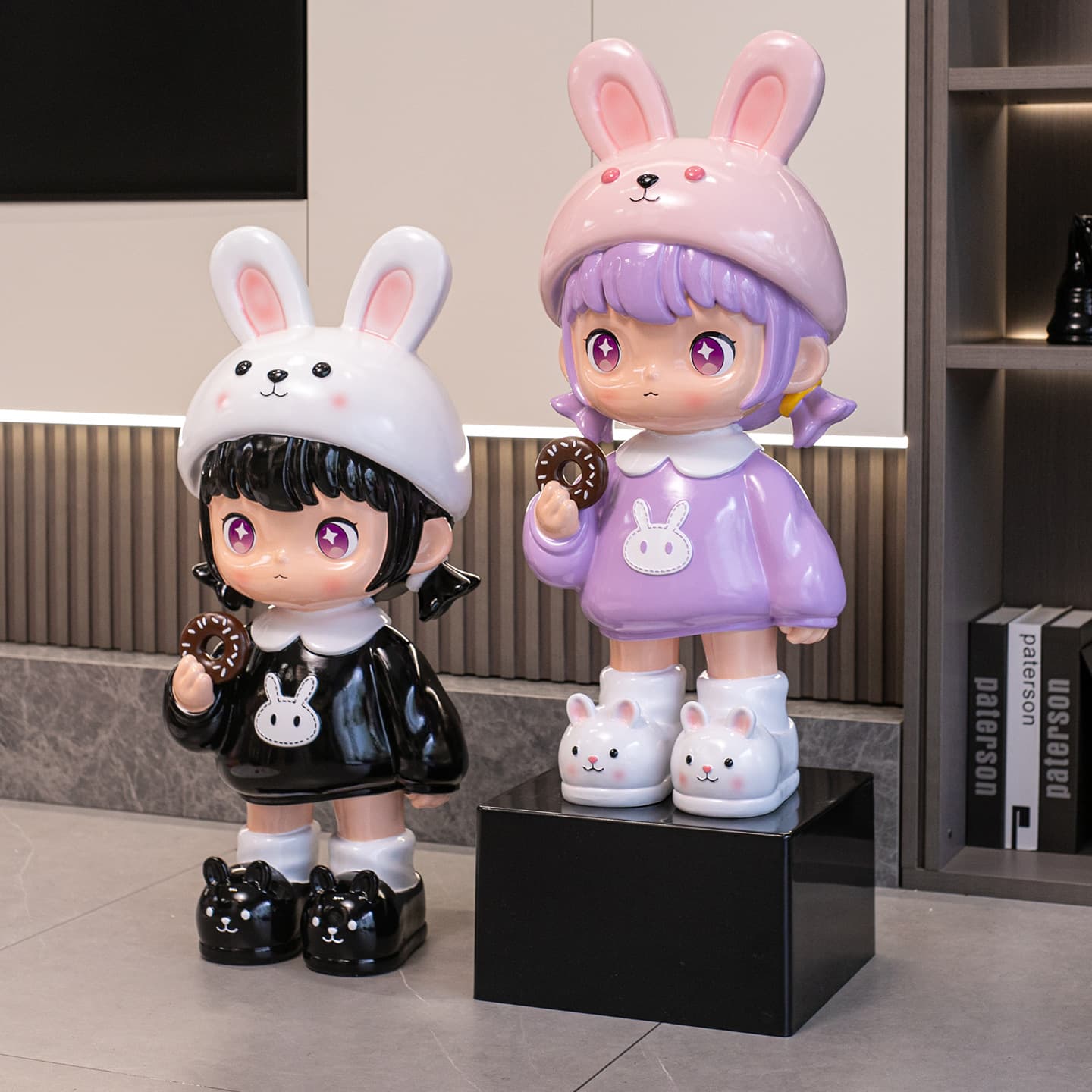 Cartoon Rabbit Princess Cookie Girl Floor Figurine Living Room High-End Decoration Gift