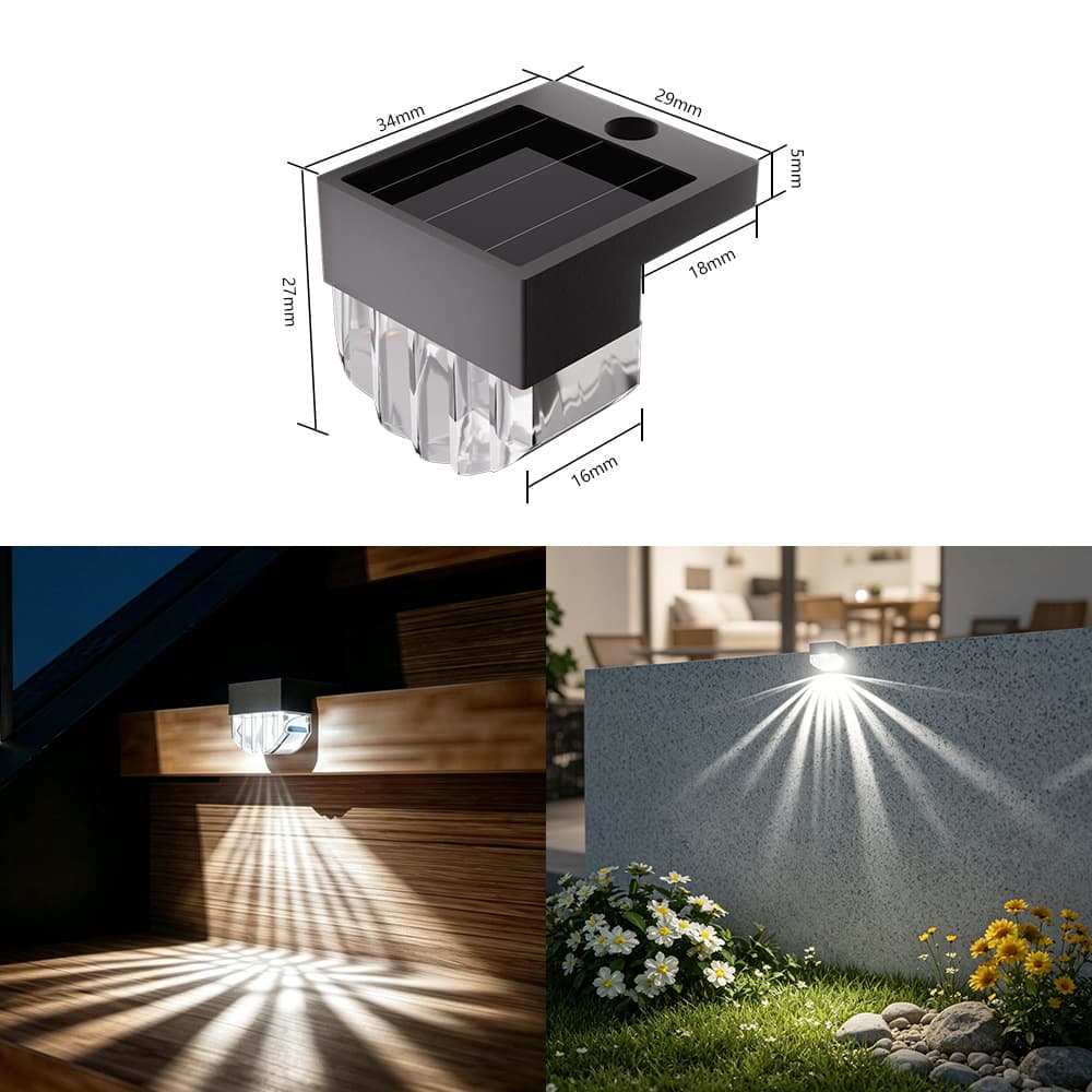 Solar Stair Light Outdoor Wall Light Courtyard Garden Decoration Balcony Step Light Ambient Wall Night Light