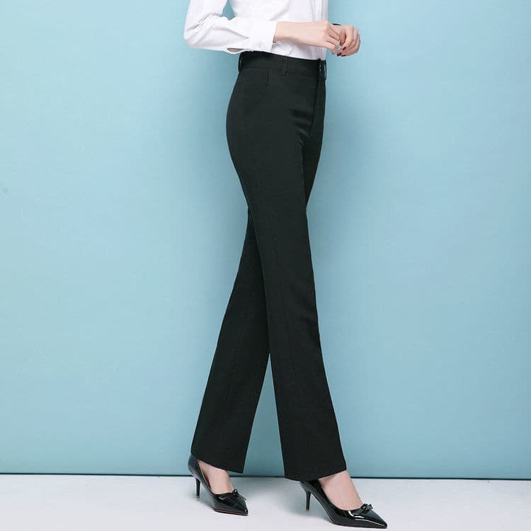 Spring Autumn New Women's Dress Pants Straight Leg Suit Trousers Black Slimming Business Workwear